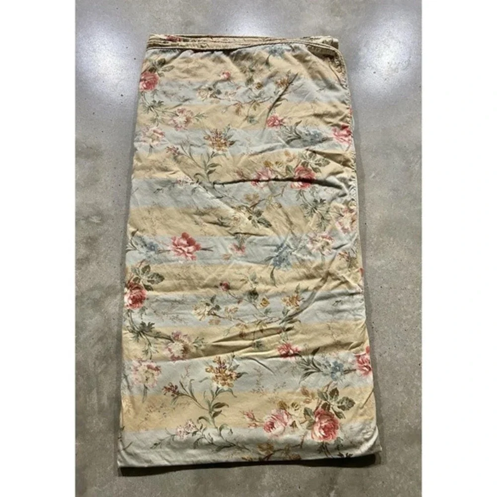 Ralph Lauren Highfields‎ Floral Stripe Duvet Cotton Sateen Vintage VGUC